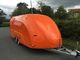 Superfície pintada personalizada reboque da bagagem da motocicleta do plástico reforçado fibra de vidro