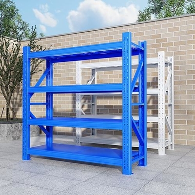 Customização de 4 camadas de armazenamento de metal prateleiras de paletes de trabalho pesado sistemas de estantes de aço laminado a frio estante de armazenamento de supermercado