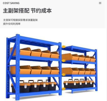 Customização de 4 camadas de armazenamento de metal prateleiras de paletes de trabalho pesado sistemas de estantes de aço laminado a frio estante de armazenamento de supermercado