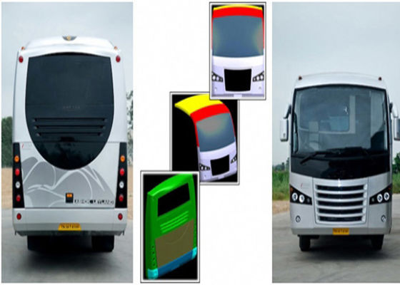 Peças personalizadas de carroceria de ônibus FRP Excelente resistência climática e várias especificações para ônibus