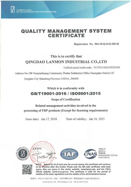 China Qingdao Lanmon Industry Co., Ltd Certificações